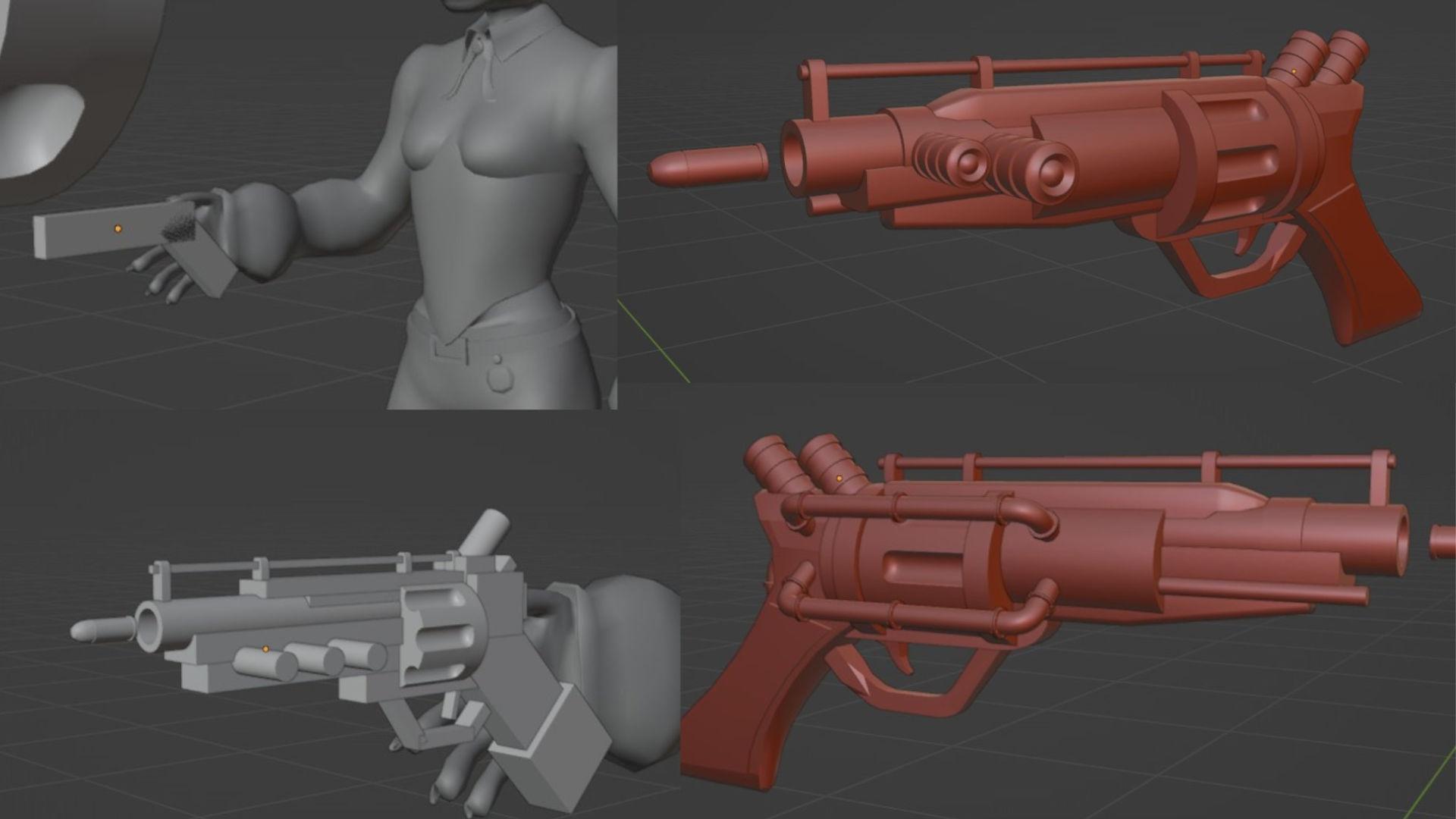Evolution of Dolores' revolver