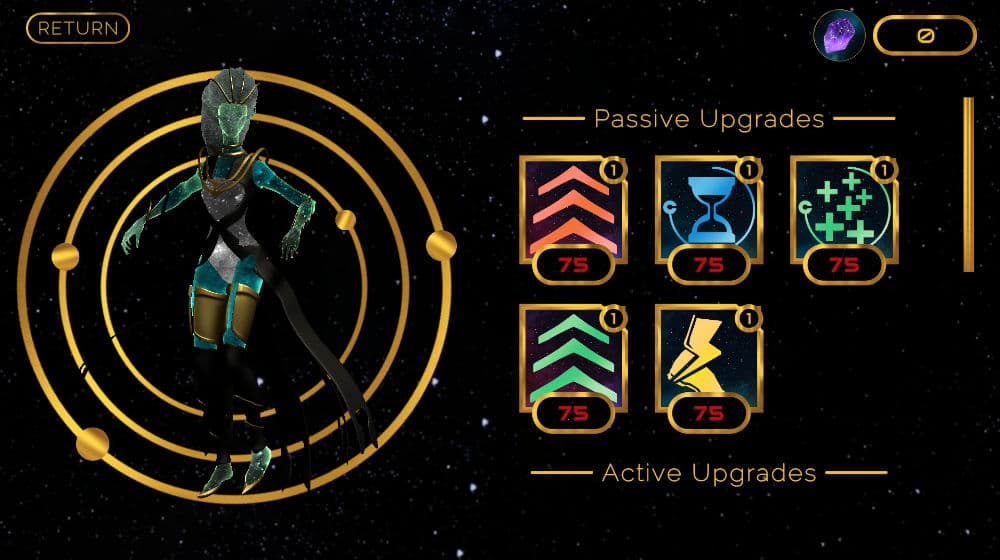 Upgrades screen