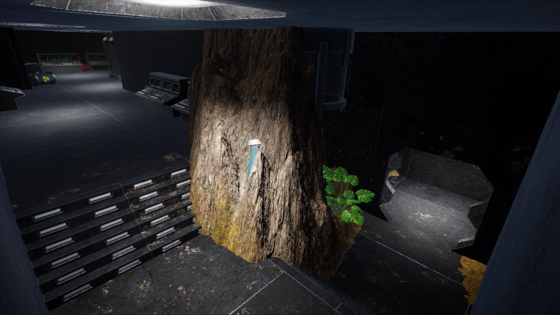 Final render — the tree hall