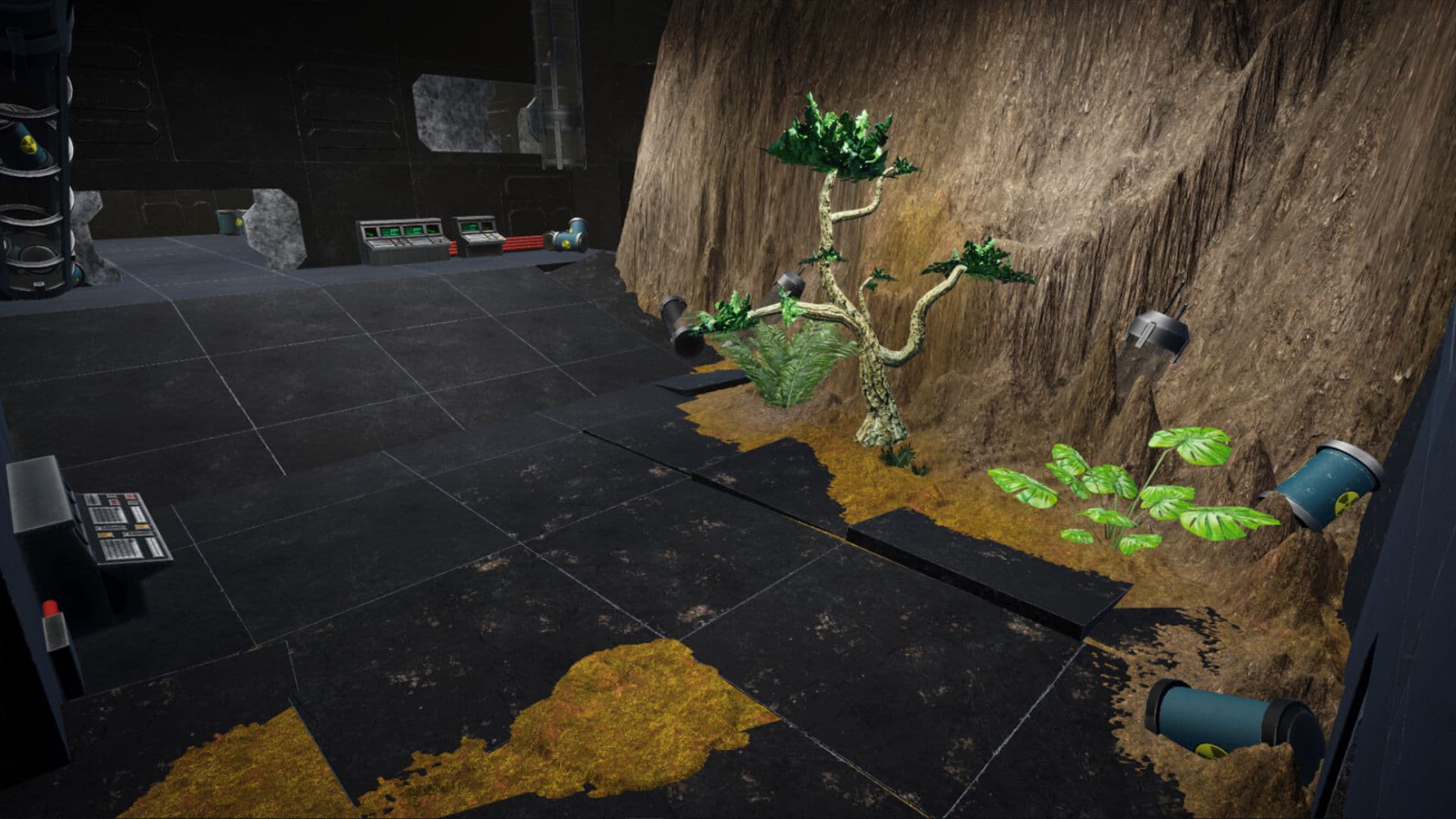 Final render — the overgrown room