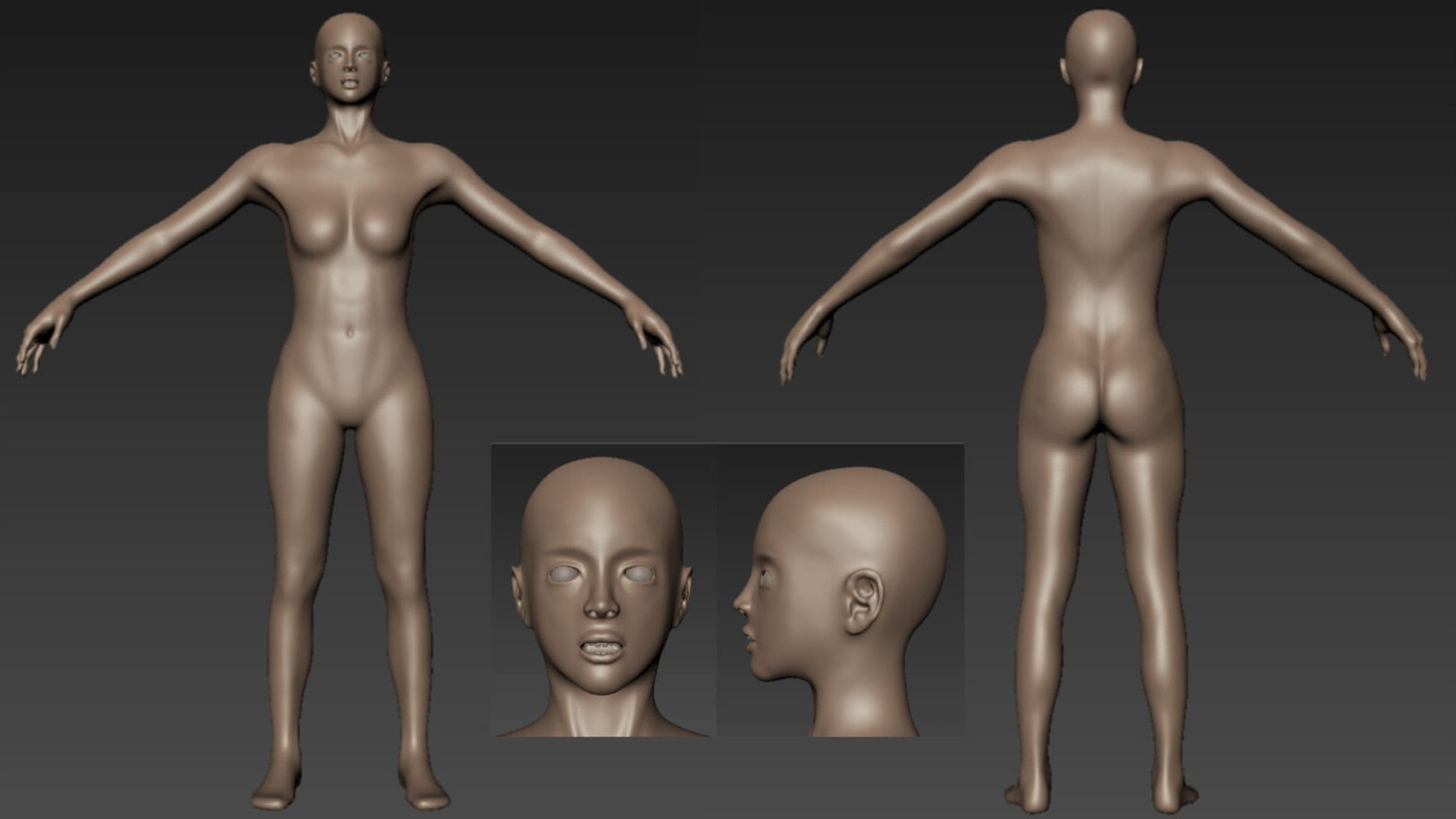 High-poly body sculpt in Mudbox