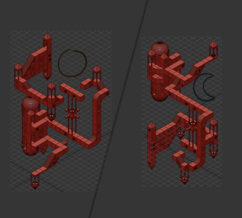 The structure before texturing